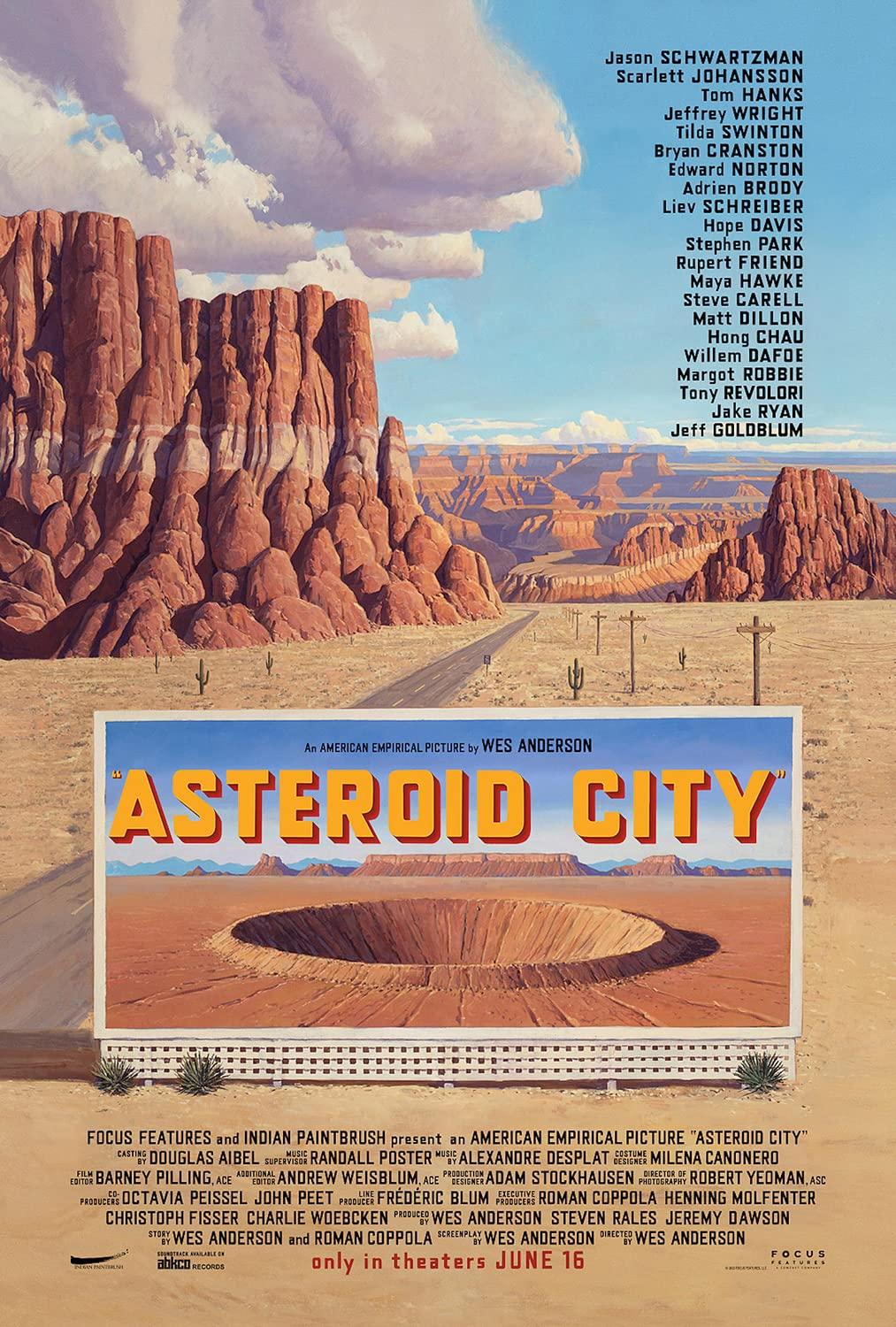 Poster oficial de Asteroid City de Wes Anderson